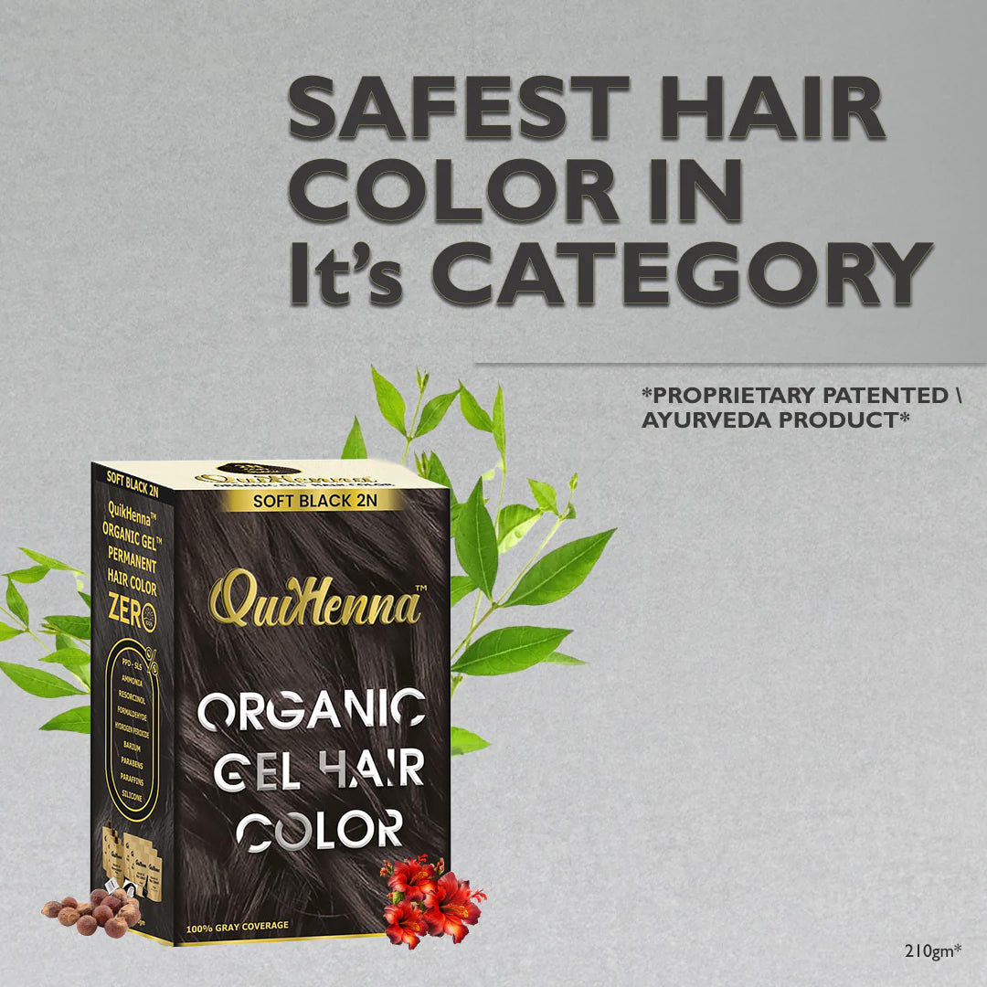 QuikHenna Natural Black Organic Gel Hair Color