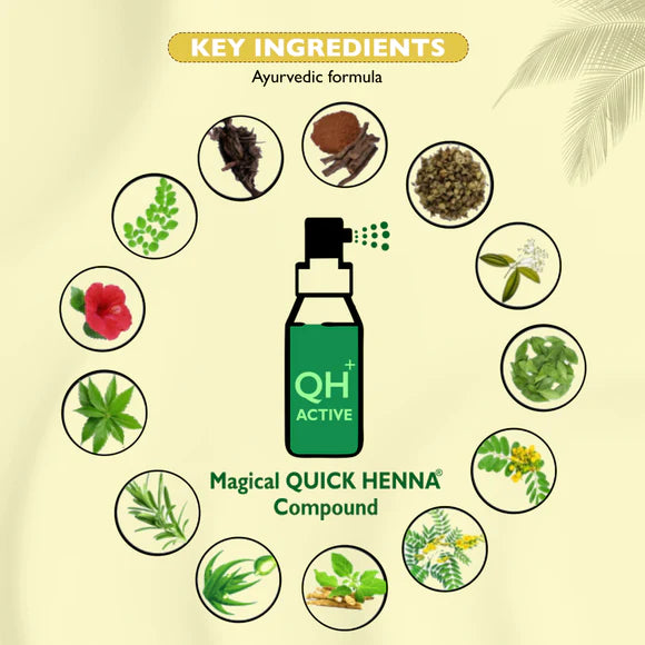 QH+ Quikhenna Flora Organic Gel Roots Touch up Hair Color Infused with Zero Allergy Magical Quick Henna Compund - 3N Dark Brown