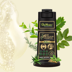 QuikHenna Hair Colour Shampoo Natural Black For Men and Women, 200ml