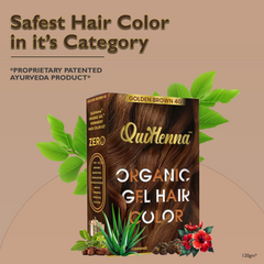 QuikHenna Zero Allergic 4G Golden Brown Damage Free Organic Gel Hair Color 120g