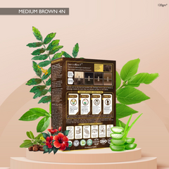 QuikHenna Zero Allergic 4N Medium Brown Damage Free Organic Gel Hair Color 120g