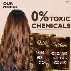QuikHenna Zero Allergic 4N Medium Brown Damage Free Organic Gel Hair Color 120g