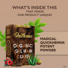 QuikHenna Zero Allergic 4G Golden Brown Damage Free Organic Gel Hair Color 120g
