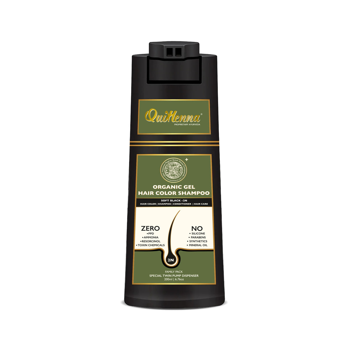 QuikHenna Hair Colour Shampoo For Men and Women