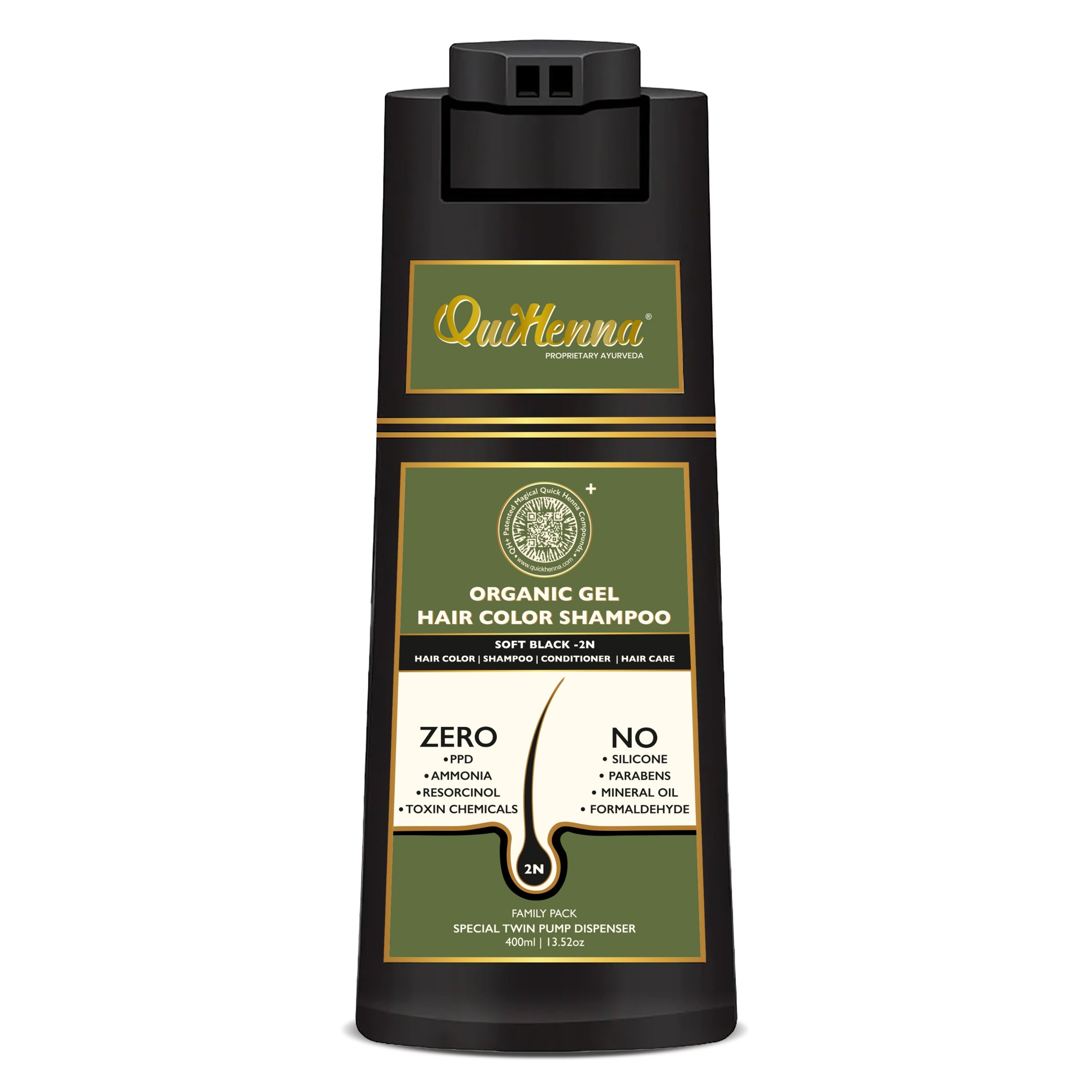 QuikHenna Hair Colour Shampoo For Men and Women