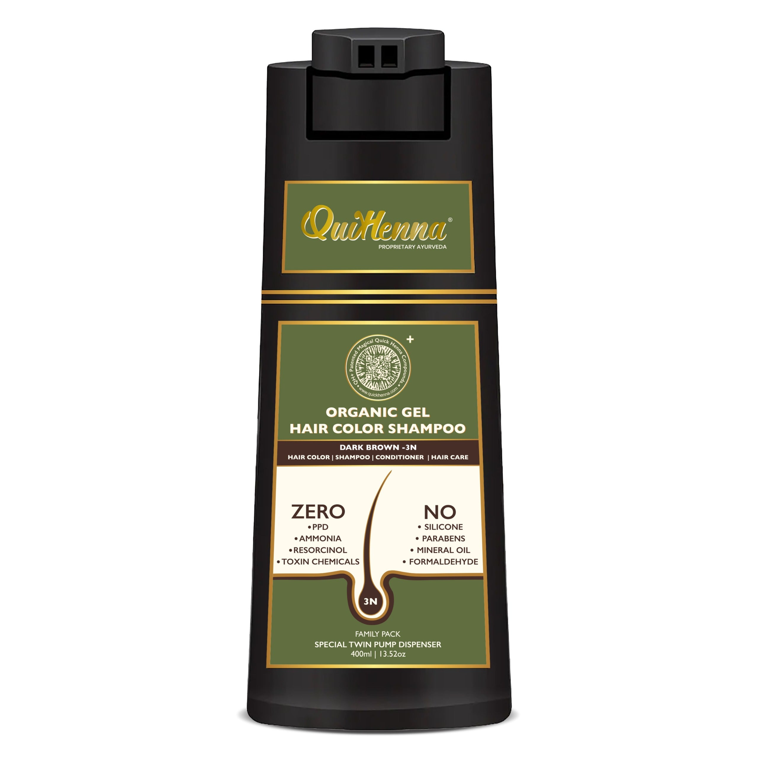 QuikHenna Hair Colour Shampoo For Men and Women