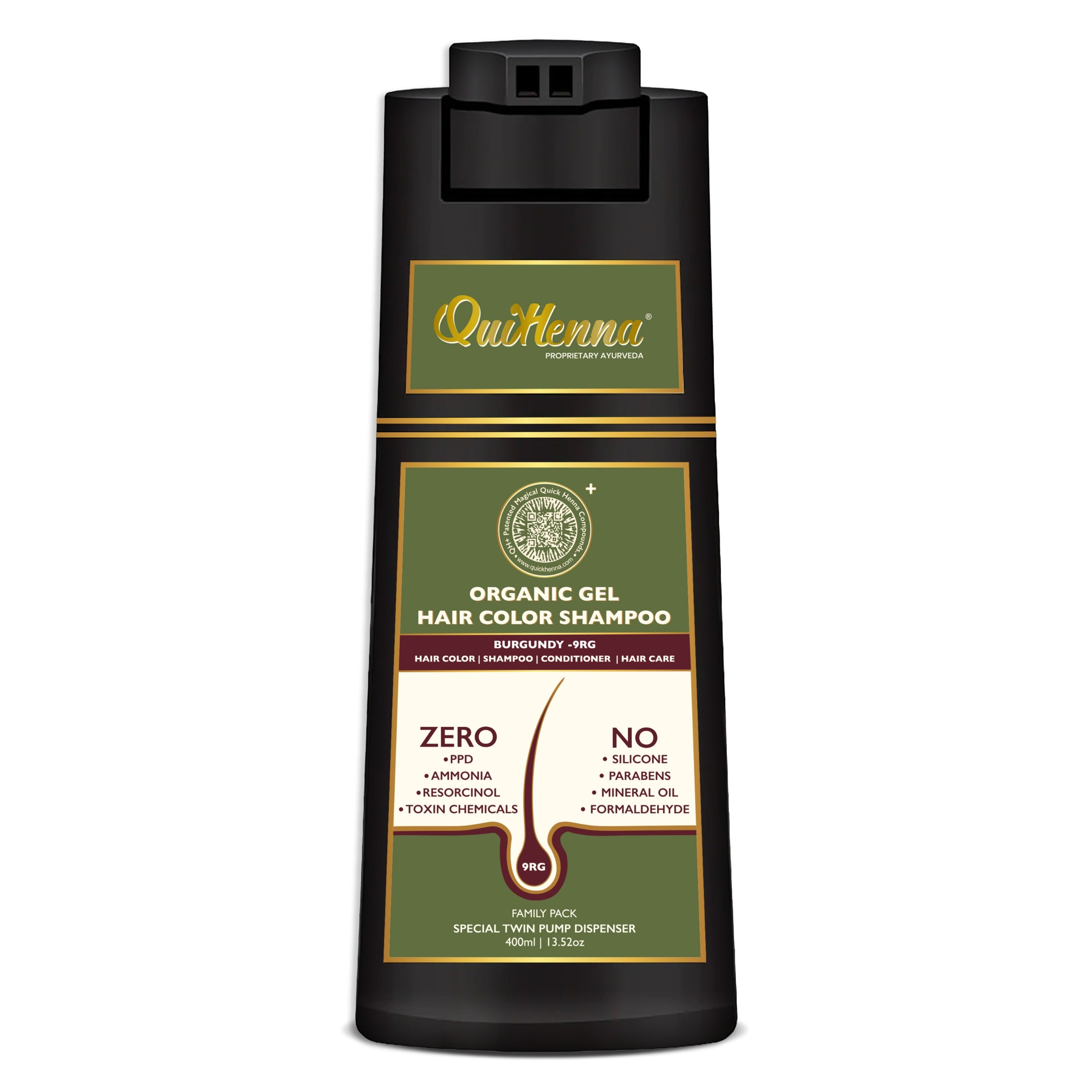 QuikHenna Hair Colour Shampoo For Men and Women