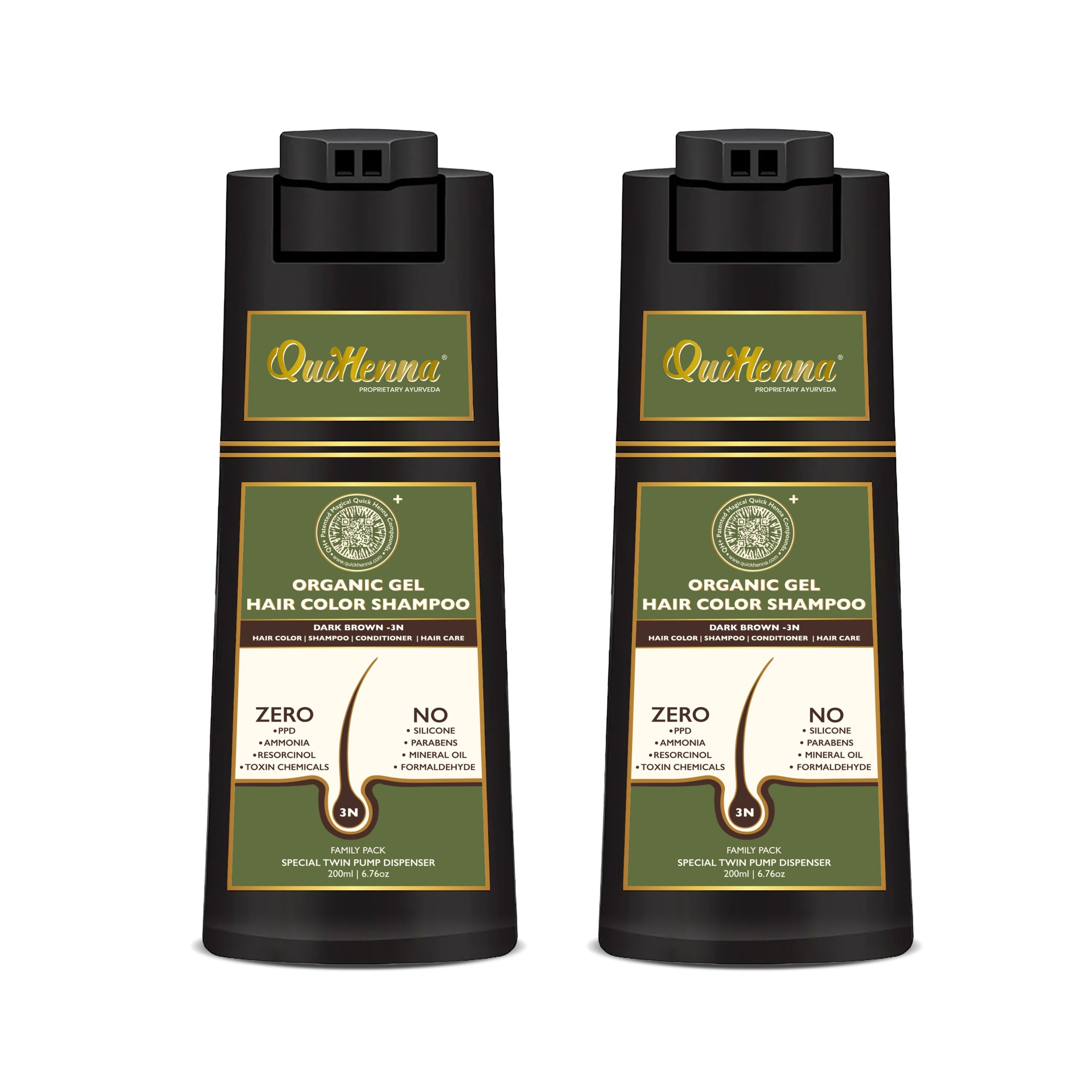 QuikHenna Hair Colour Shampoo For Men and Women