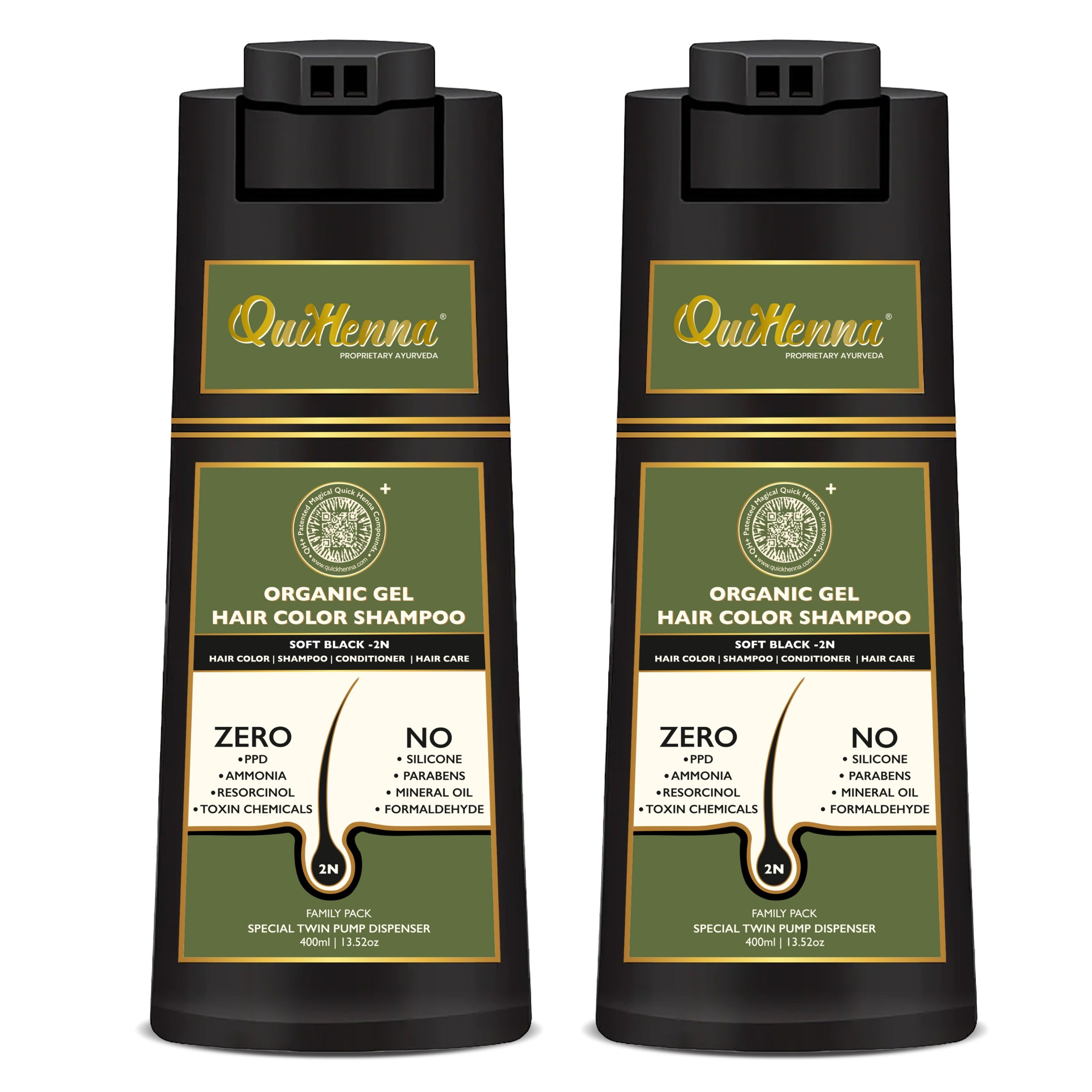 QuikHenna Hair Colour Shampoo For Men and Women