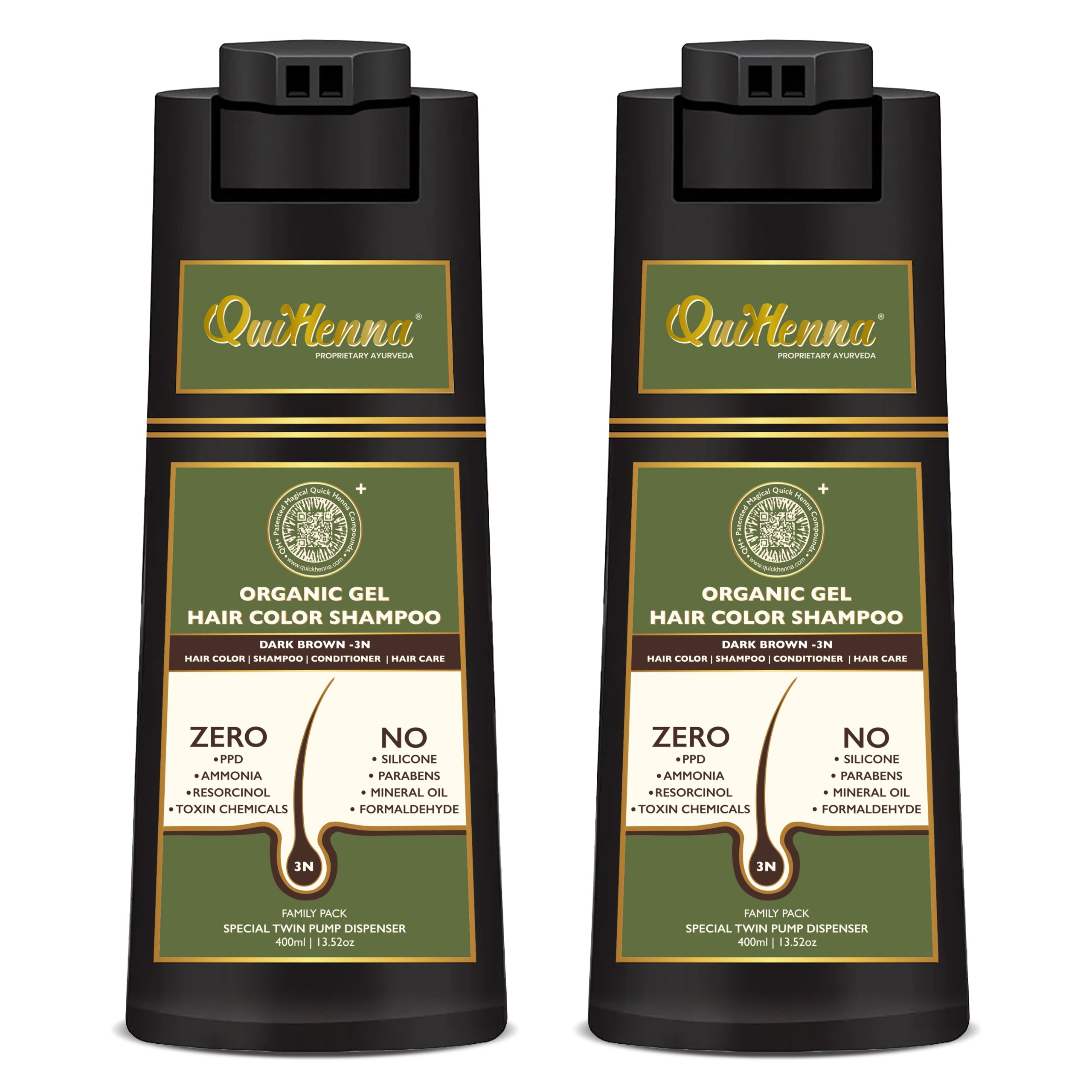 QuikHenna Hair Colour Shampoo For Men and Women