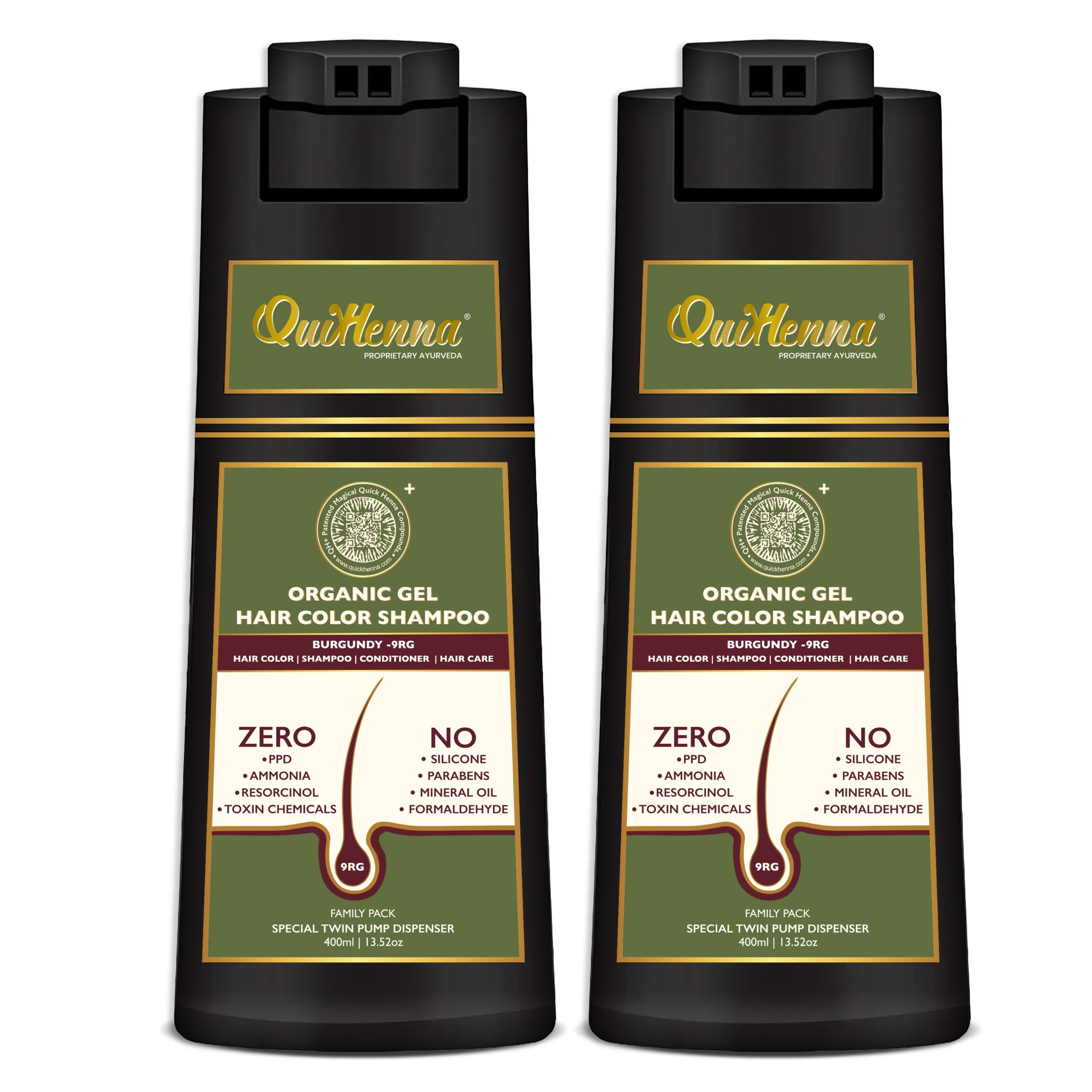 QuikHenna Hair Colour Shampoo For Men and Women