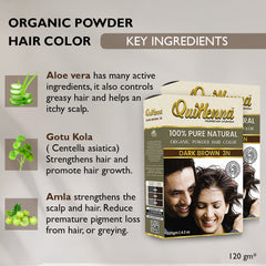 Quikhenna 100% Powder Organic Hair Color 120g - 3N Dark Brown