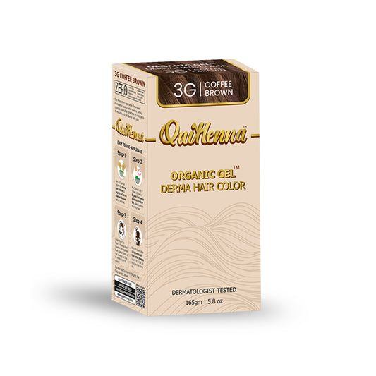 QuikHenna Organic Gel Derma Hair Color - 3G Coffee Brown 165gm