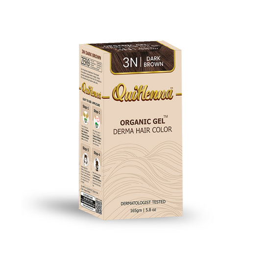 QuikHenna 3N Dark Brown Organic Gel Derma Hair Color 165g