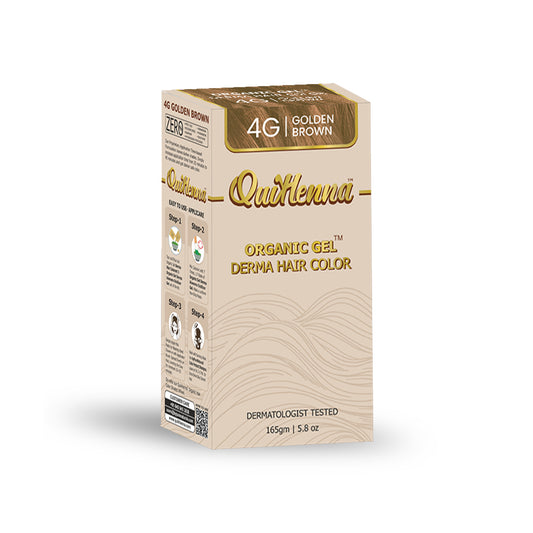 QuikHenna Organic Gel Derma Hair Color - 4G Golden Brown 165gm