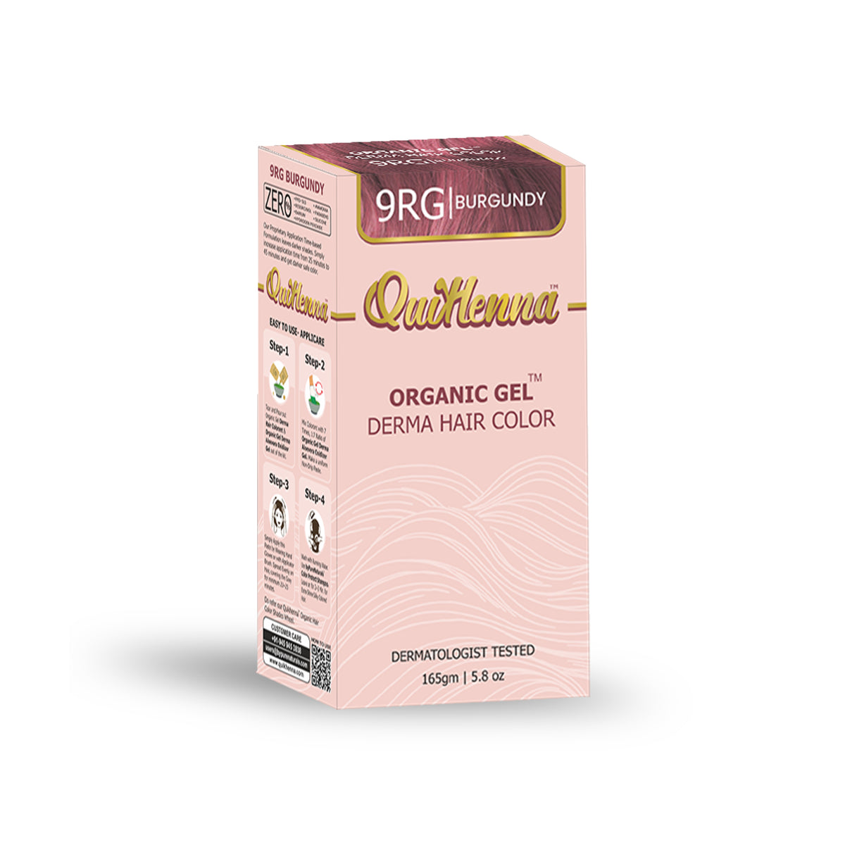QH+ QuikHenna 9RG Burgundy Organic Gel Derma Hair Color 165gm – QUIKHENNA