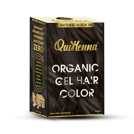 QuikHenna Organic Gel Hair Colour - PPD & Ammonia Free Permanent Natural Hair Color 210gm